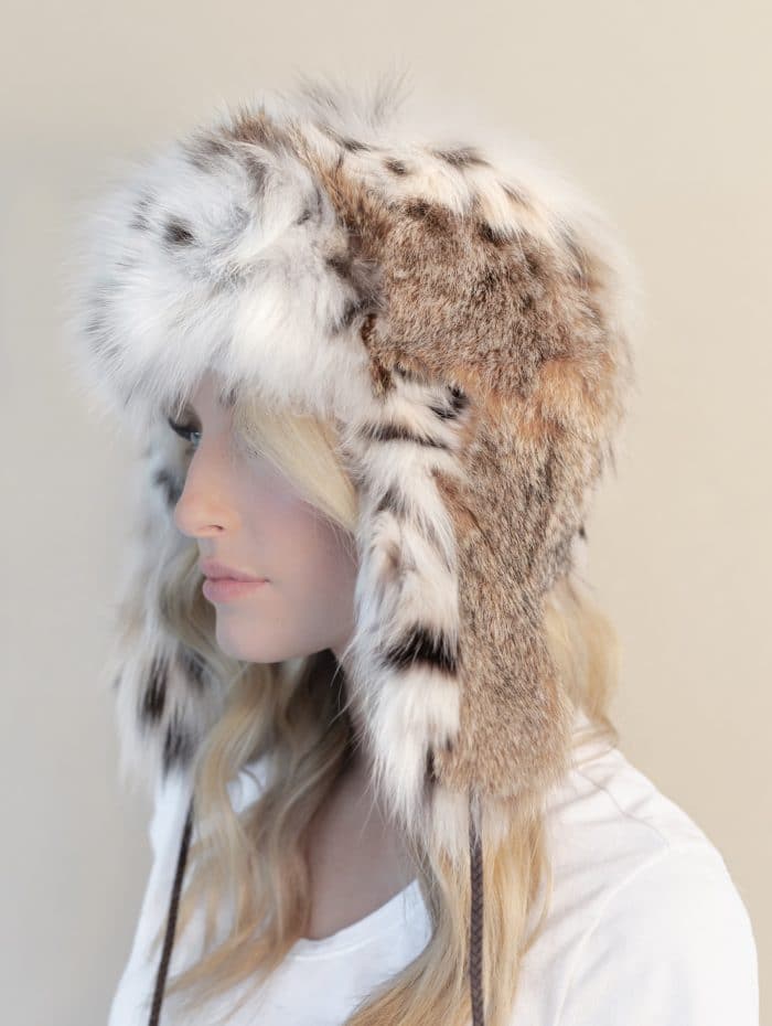 full skin lynx hat