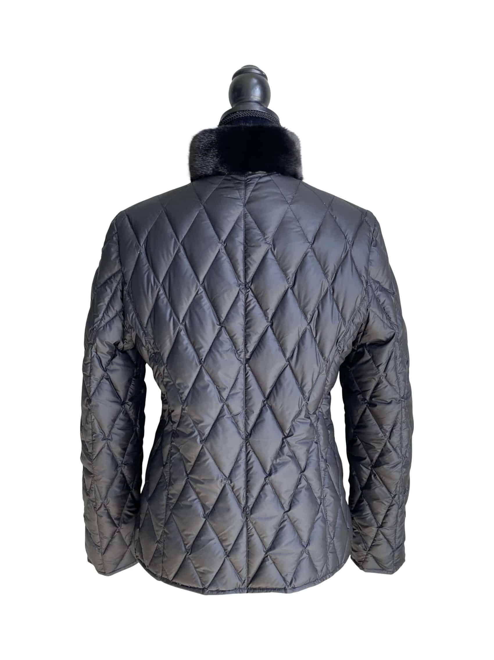 Ultra Light Weight Plucked Mink Reversible To Italian Microfiber back view