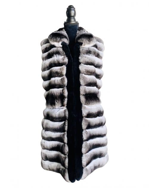 ibizwebsite Uploaded to: 35" Natural Chinchilla Vest With Sheared Mink Tuxedo