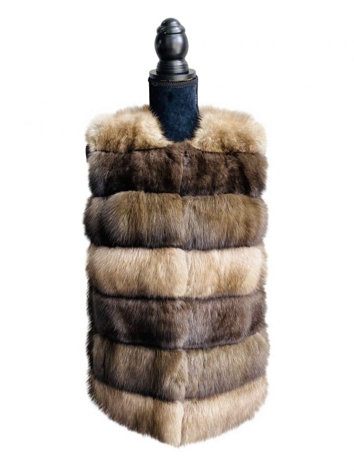 front of a Uploaded to: 3 NATURAL COLORED RUSSIAN SABLE VEST