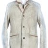 front view hand tanned ultralight italian made merino shearling jacket