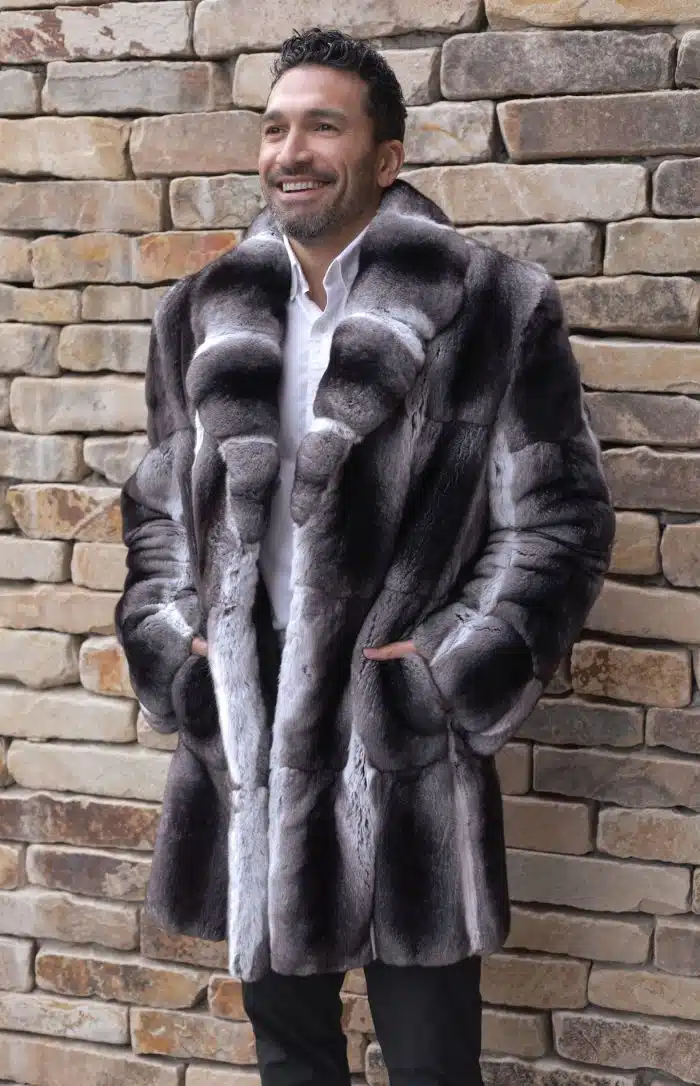 chinchilla car coat for men