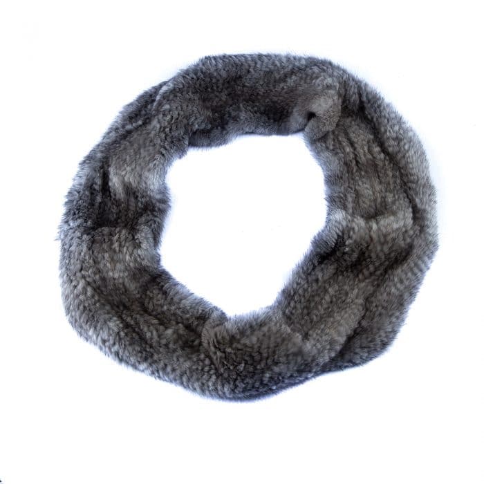 gray infinity scarf with white background