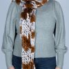 brown and gray scarf