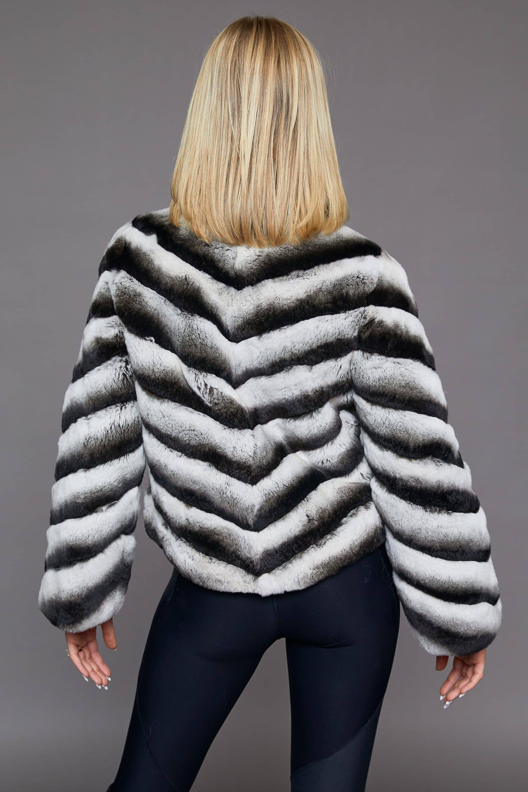 The Zoe - Reversible Chinchilla Rex Fur Puffer Jacket - Sitka Fur