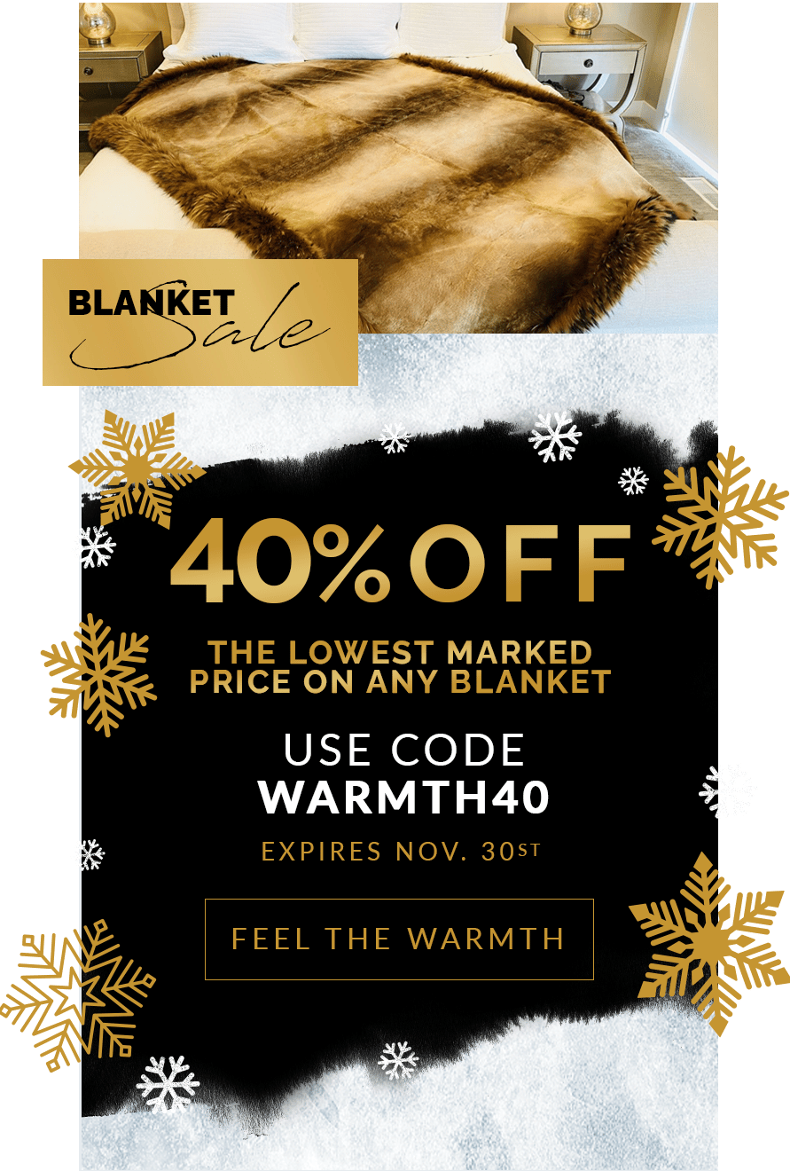 Blanket Flash Sale - 40% off all blankets with code Warmth40