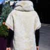 The Galiva - Reversible South West African Astrakhan Coat - Panna - Chinchilla side out - Back