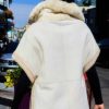 The Galiva - Reversible South West African Astrakhan Coat - Panna - Reverse side out - Back