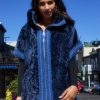 The Galiva - Reversible South West African Astrakhan Coat - Jeans - Chinchilla side out - Front
