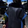 The Galiva - Reversible South West African Astrakhan Coat - Jeans - Reverse side out - Back