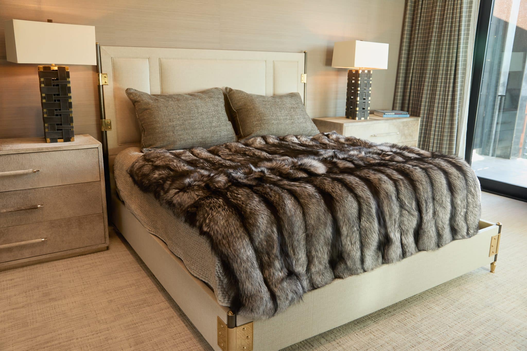 Silver Fox Blanket on bed