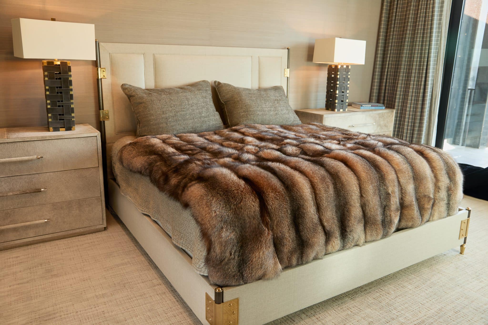 Crystal Fox Blanket on bed