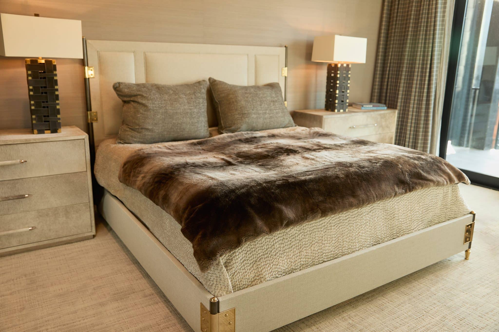 SFG BLANKETS 20243440 Phantom Beaver Blanket on bed