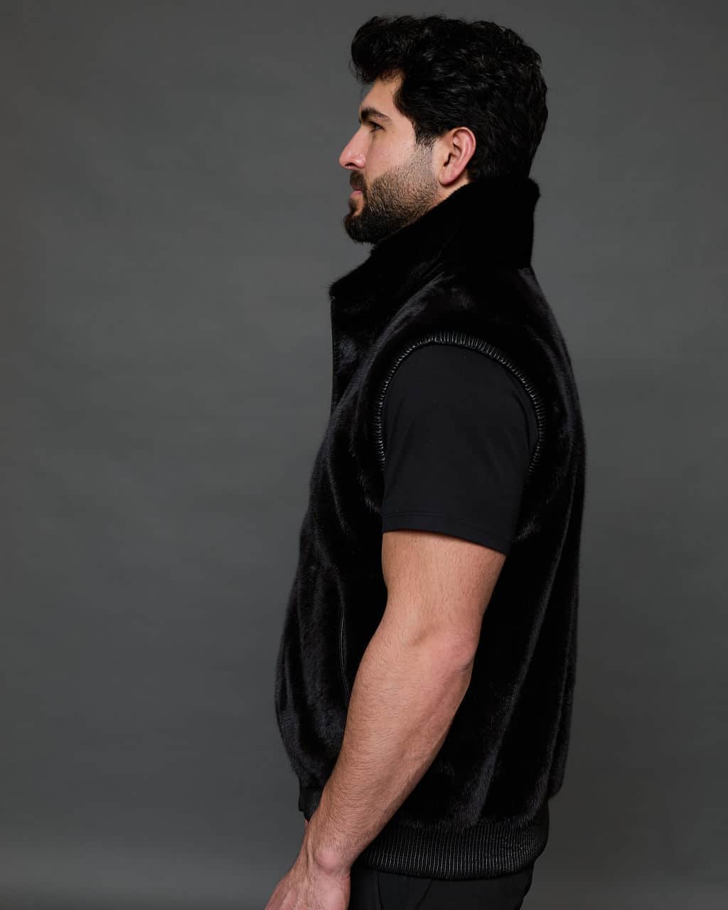 The Thomas reversible mink puffer vest - fur-side out - side