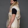 The Henry natural coyote vest - side