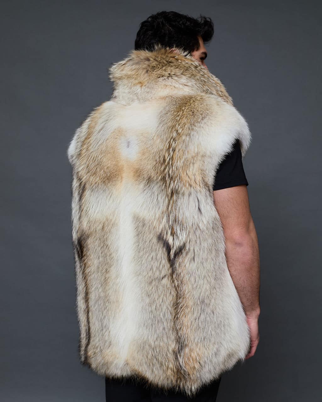 The Henry natural coyote vest - back