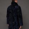 The Marcus Southwest African swakara lamb stroller - Navy - back