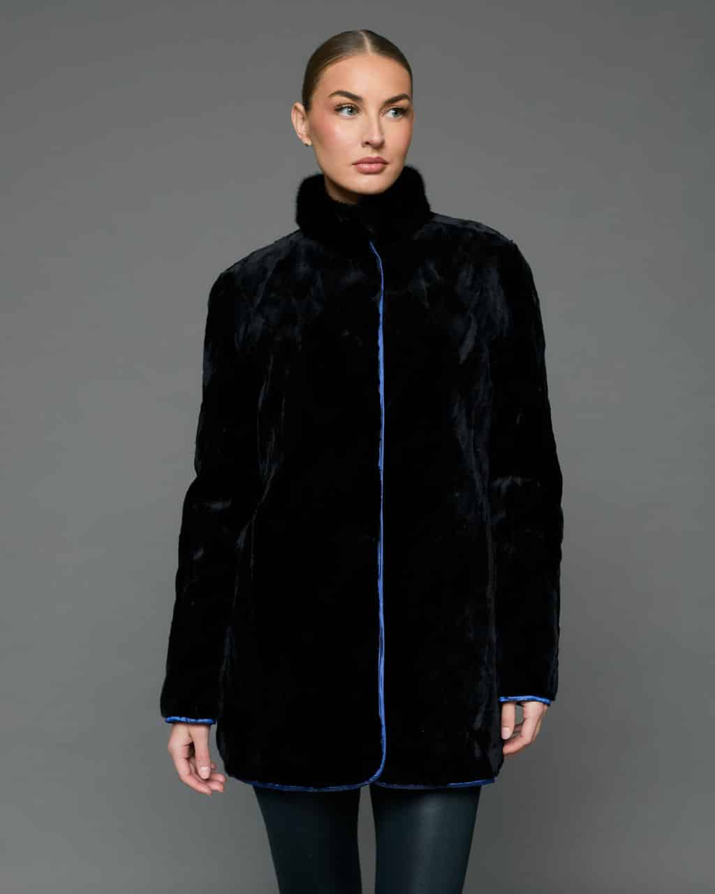 The Ellie - Stylish Reversible Mink Jacket - Sitka Fur Gallery
