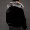 The Charlie - Reversible Sheared Beaver Puffer Jacket - Fur Side - Back