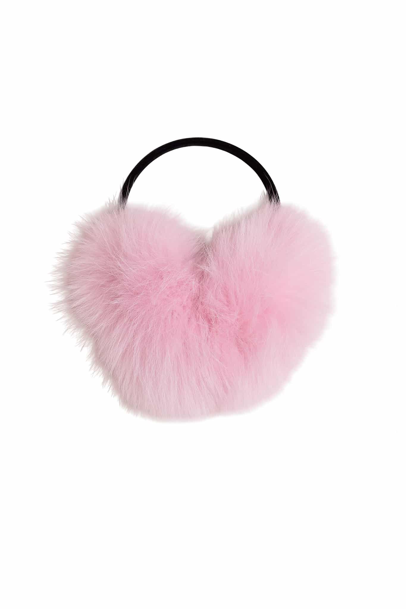 pink earmuffs against a white background