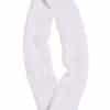 Infinity Scarf Rex HL8W024 White A white Knit Chinchilla Rex Infinity Scarf folded against a white background.