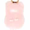 Mink Sheep Key Chain Pink Pink colored mink sheep keychain arranged atop a white background.