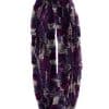 Rex Scarf Infinity HL8W024 Purple A multi-color purple Knit Chinchilla Rex Infinity Scarf folded against a white background.