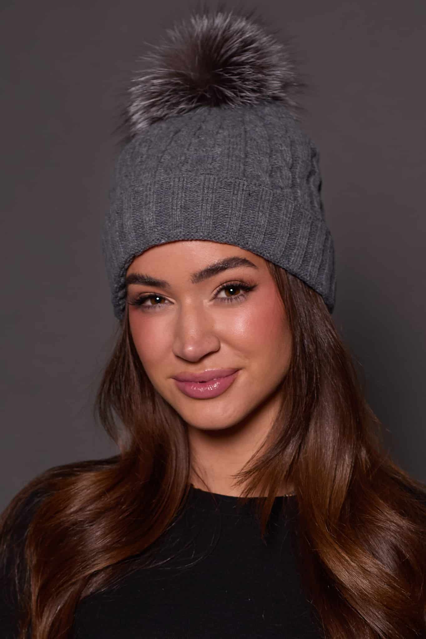 Fox Pom Beanie - Sitka Fur Gallery