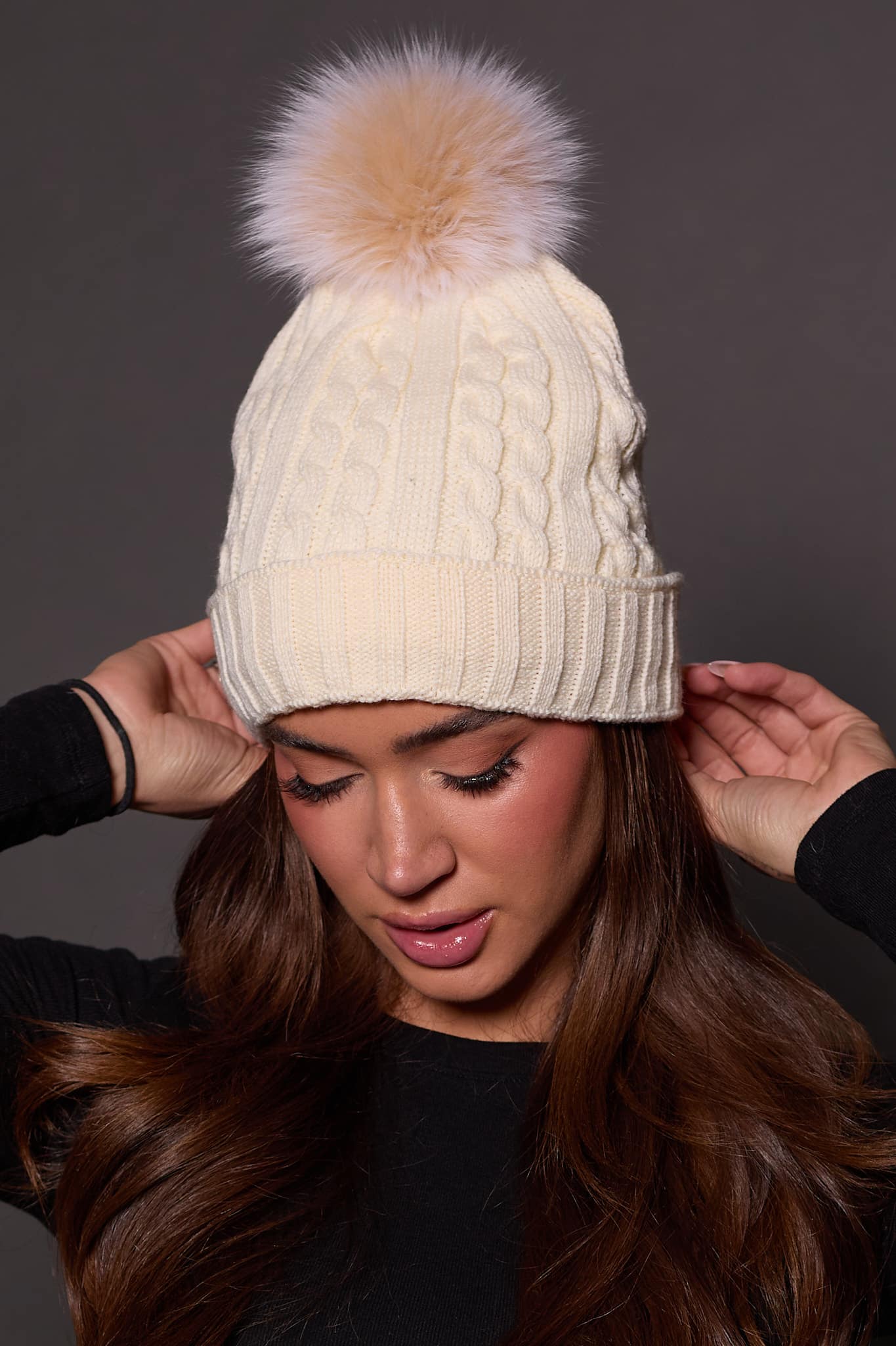 Fox Pom Beanie - Sitka Fur Gallery